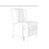 Upholstered reclining armchair with armrests Chui