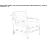 Leather armchair with armrests Feria