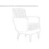 Upholstered armchair with armrests Hova