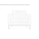 Quilted armchair with fire-resistant padding Hendron
