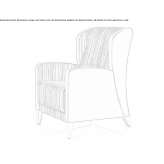 Upholstered armchair with armrests Chui
