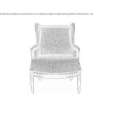 Fabric armchair with armrests Oakmere