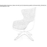 Bergere armchair on trestles with armrests Rochford