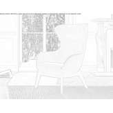 Bergere armchair with armrests Rochford