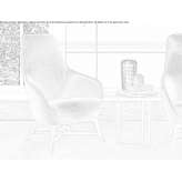 Fabric armchair with armrests Auggen