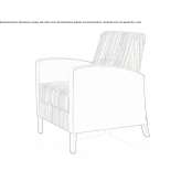 Upholstered armchair with armrests Chui