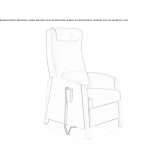 Upholstered reclining armchair with motor functions Calp