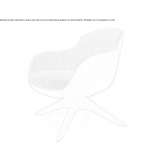 Swivel armchair on trestles with armrests Pyrmont