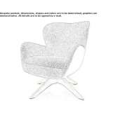 Swivel fabric armchair with armrests Wyoming