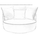 Swivel leather armchair Novoli