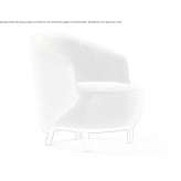 Upholstered metal armchair with armrests Mospyne