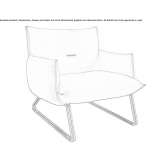 Leather armchair based on a sled Dommelen