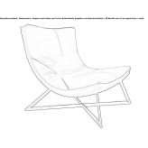 Leather armchair with footstool Novoli