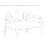 Leather armchair with armrests Novoli