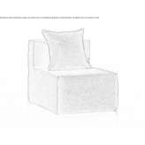 Sectional fabric armchair with removable cover Bellvis