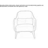 Leather upholstered armchair with armrests Metairie