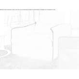 Leather armchair with armrests Sard