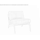 Fabric armchair with removable cover Liberia