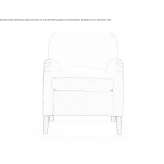 Fabric armchair with armrests Wisches