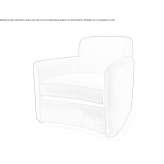 Fabric armchair with removable cover Lypovets