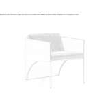 Wooden veneer armchair with armrests Belint