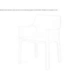 Tanned leather armchair with armrests Valozhyn