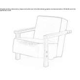 Leather armchair with armrests Losevo