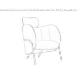 Armchair with headrest and armrests Kobyli