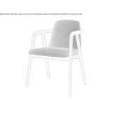 Fabric armchair with armrests Paracuru