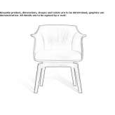 Swivel armchair, upholstered in leather, with armrests Eferding