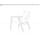 Tanned leather armchair with armrests Oistins