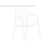 Metal armchair with integrated cushion Gumrak