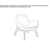 Fabric armchair with armrests Sobolew