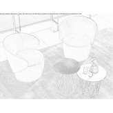 Velvet armchair Housse