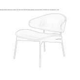 Leather upholstered armchair Caracol