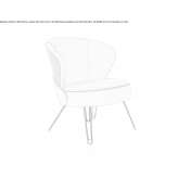 Armchair upholstered with fabric Silute