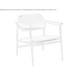 Leather armchair with armrests Gallzein