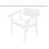 Ash armchair with integrated cushion Boedo