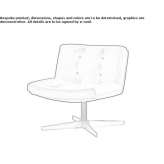 Quilted leather armchair with 4-star base Coburg