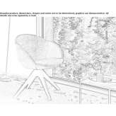 Fotel materiałowy na kozłach z podłokietnikami Seattle