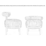 Fabric armchair Barberaz