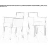 Fabric upholstered armchair with armrests Walem