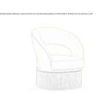Fabric upholstered armchair with armrests Iota