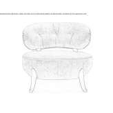 Quilted velvet armchair Elliniko