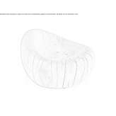 Easy armchair in solid cedar wood Tokaj