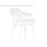 Fabric armchair with armrests Poroj