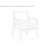 Armchair with armrests Mattie