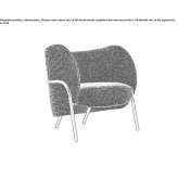 Fabric armchair with armrests Kobyli