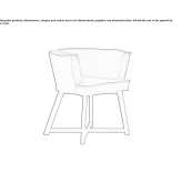 Fabric chair with removable cover Propata