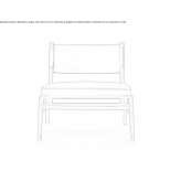 Tanned leather armchair Mattie